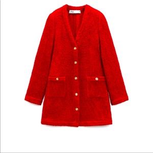 New without tag Zara textured tweed like blazer